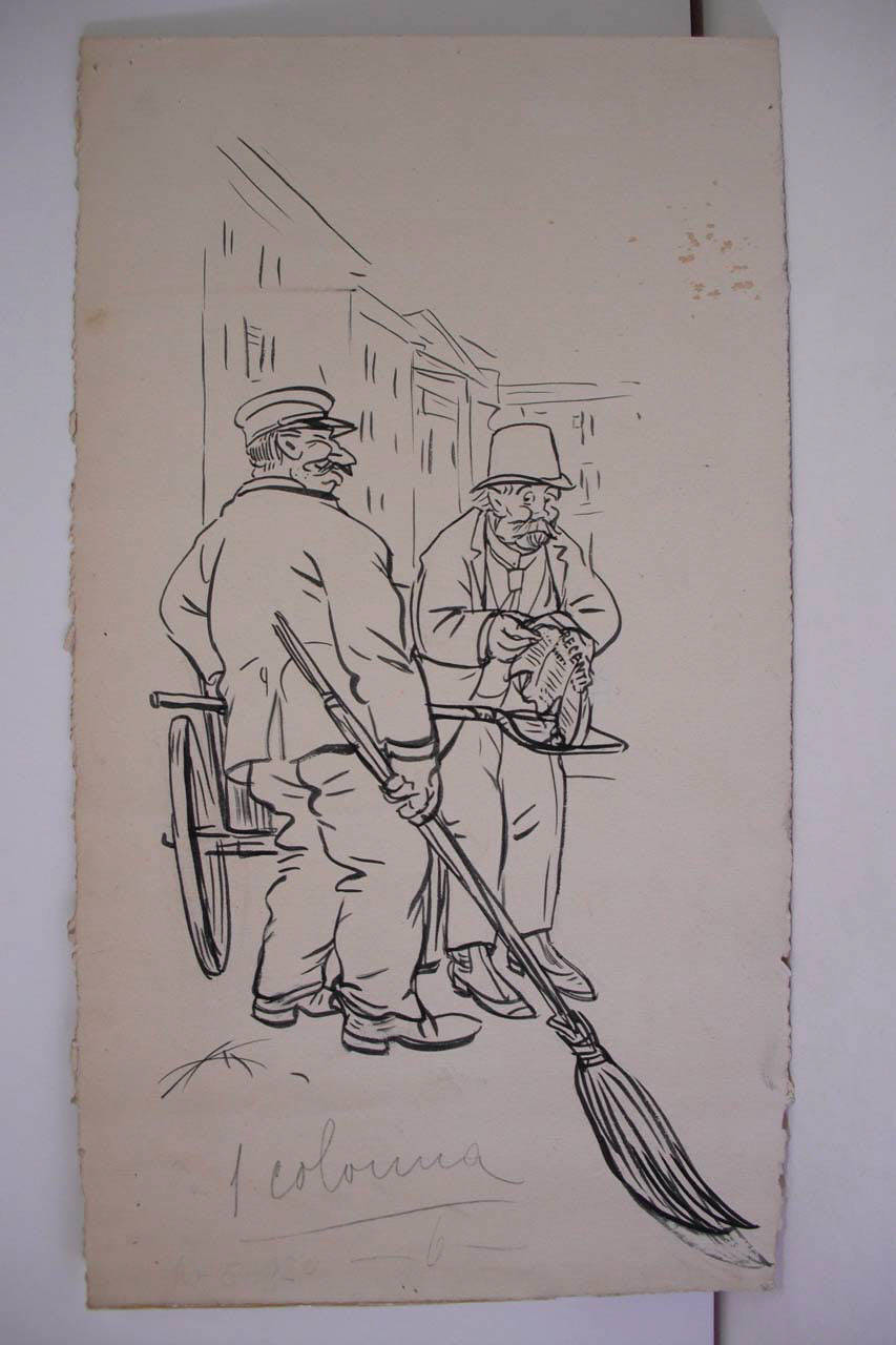 IL CAROGIORNALI. (disegno) di Mazza, Aldo (1920/05/16 - )