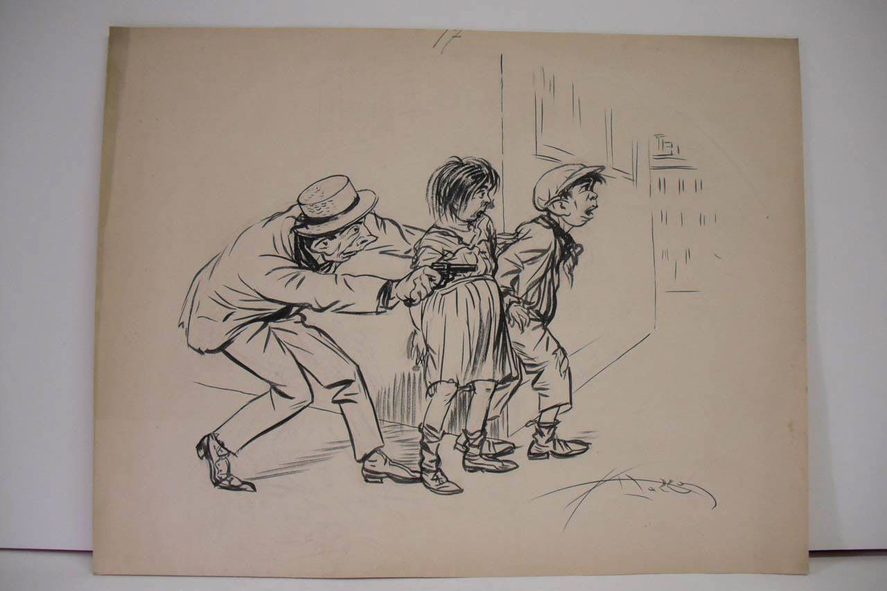 L'EROE RIVOLUZIONARIO. (disegno) di Mazza, Aldo (1920/06/27 - )