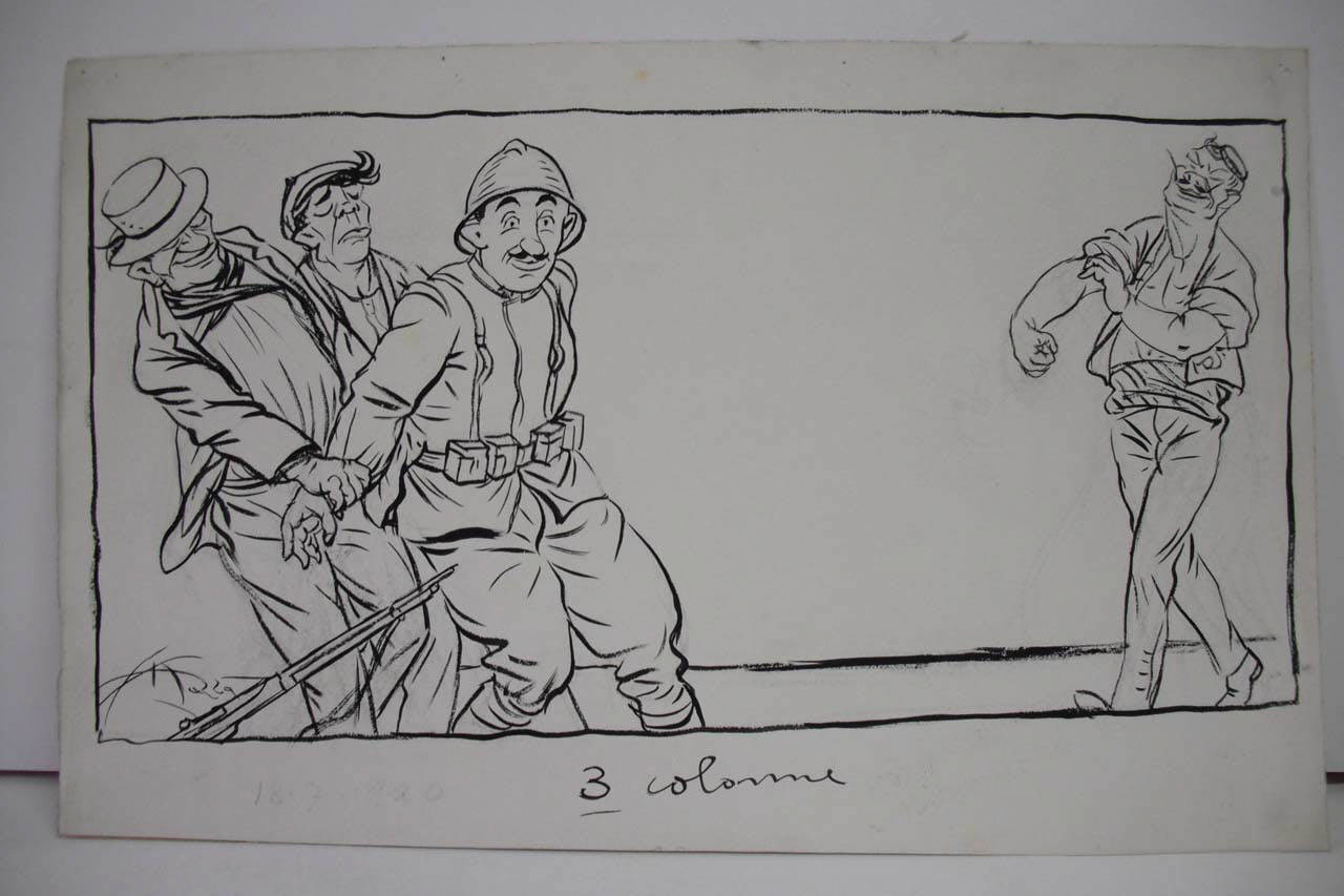 CROATI DI FUORI E DI DENTRO. (disegno) di Mazza, Aldo (1920/07/18 - )