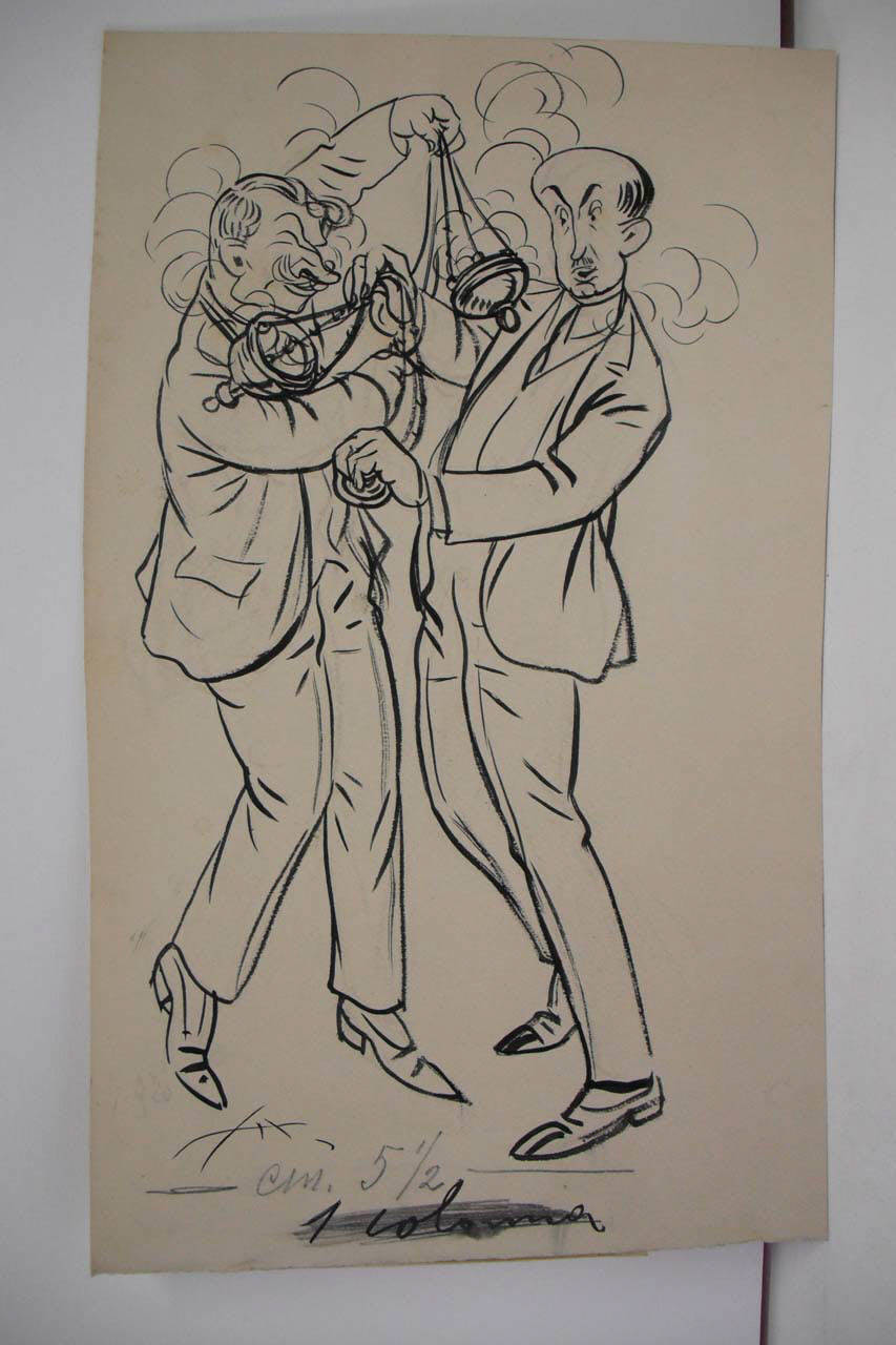 INCENSAMENTO RECIPROCO. (disegno) di Mazza, Aldo (1920/07/18 - )