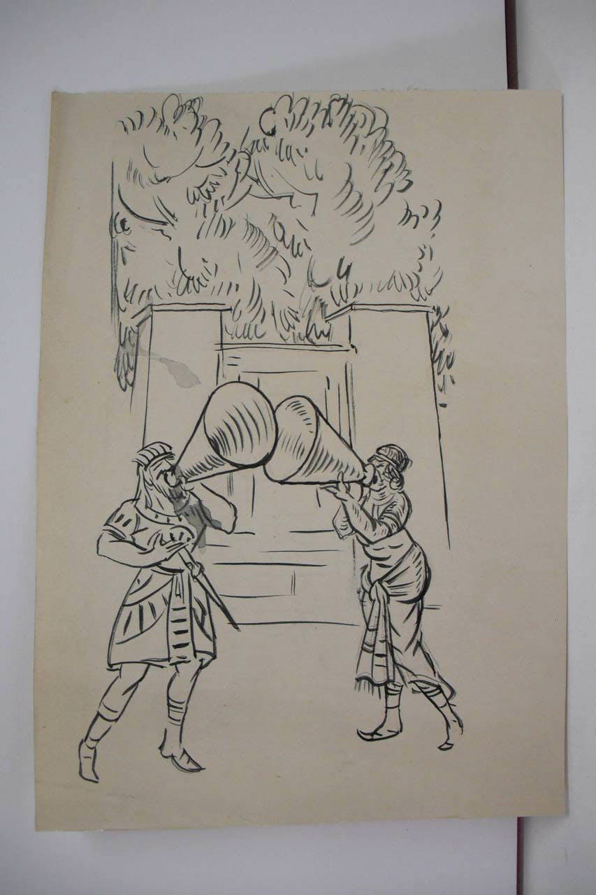 L'ACUSTICA DELL'ARENA. (disegno) di Mazza, Aldo (1920/07/25 - )