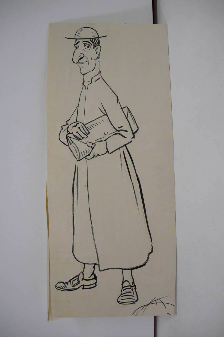 DON STURZO. (disegno) di Mazza, Aldo (1920/10/10 - )