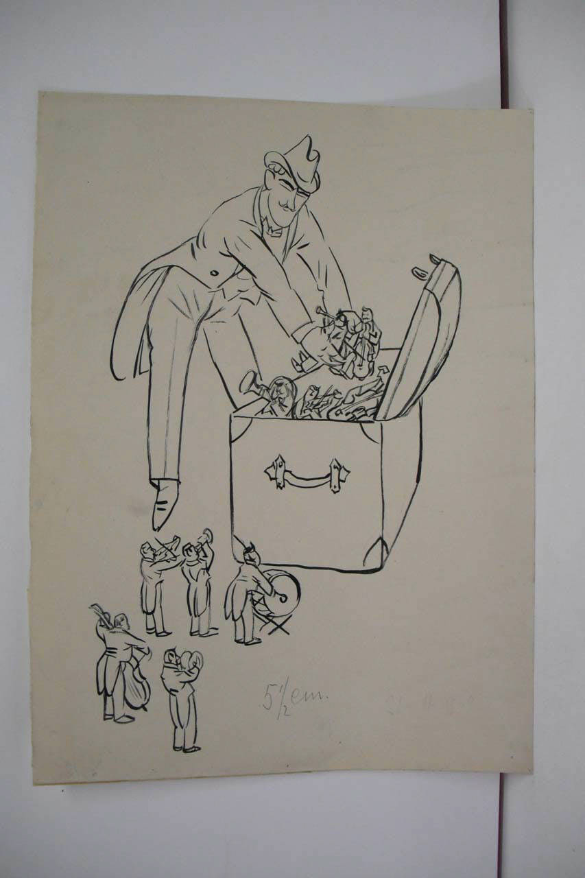 GENEROSITA' LATINA. (disegno) di Mazza, Aldo (1920/11/21 - )