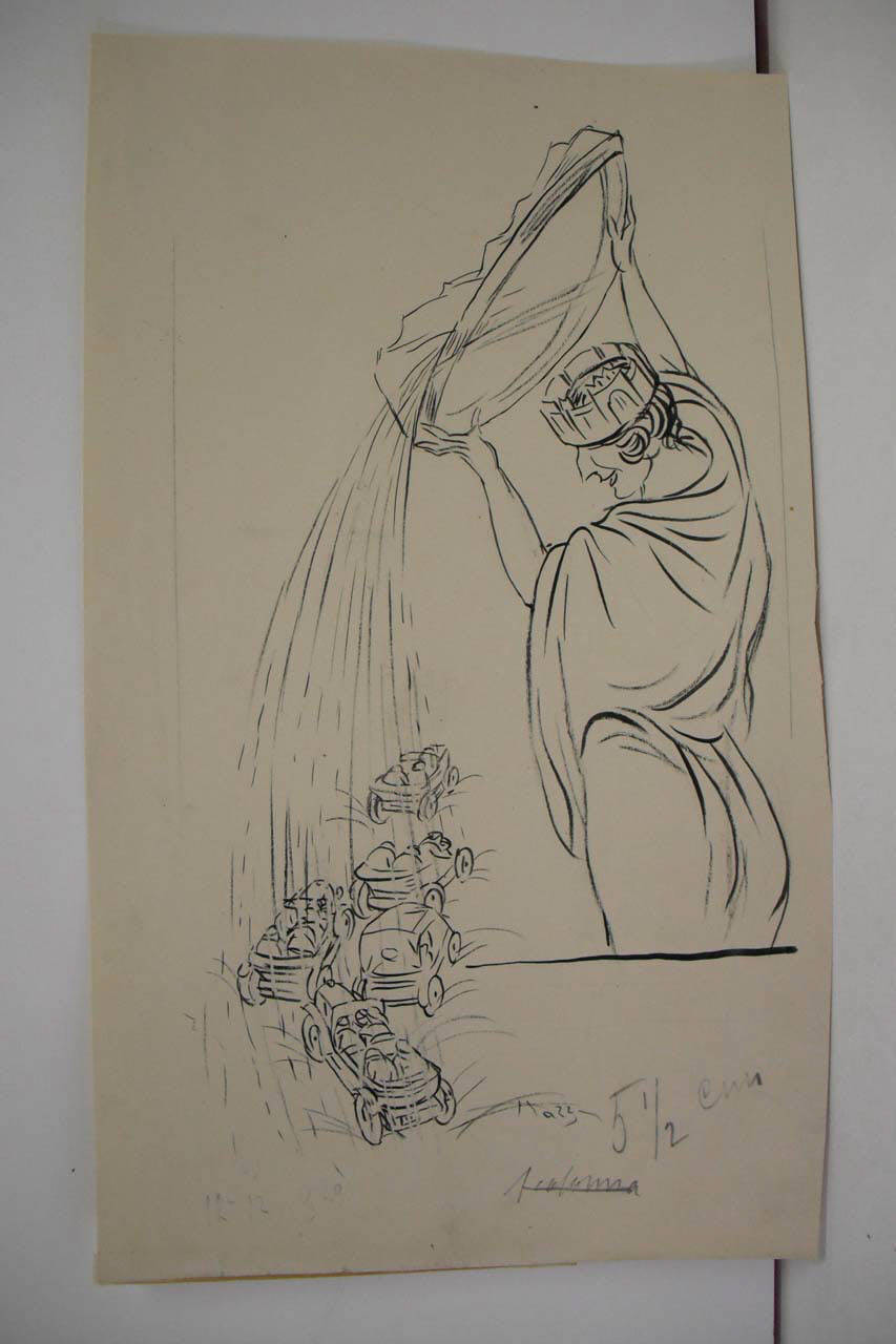 LA "COPPA DI REGOLARITà DEL GARDA" (ovvero) "un manifesto jettatore". (disegno) di Mazza, Aldo (1920/12/12 - )