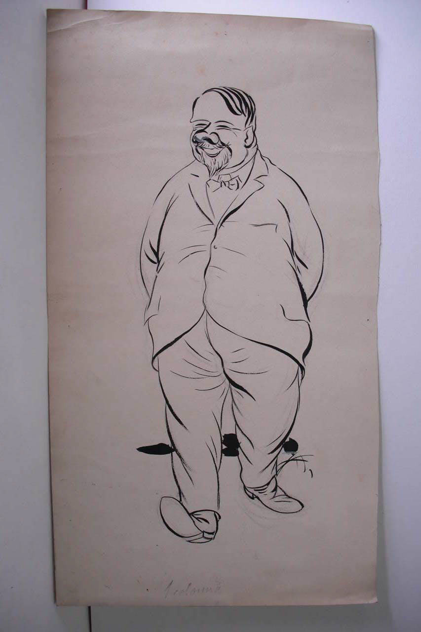 UNO DEI NUOVI ASSESSORI. (disegno) di Mazza, Aldo (1914/07/05 - )