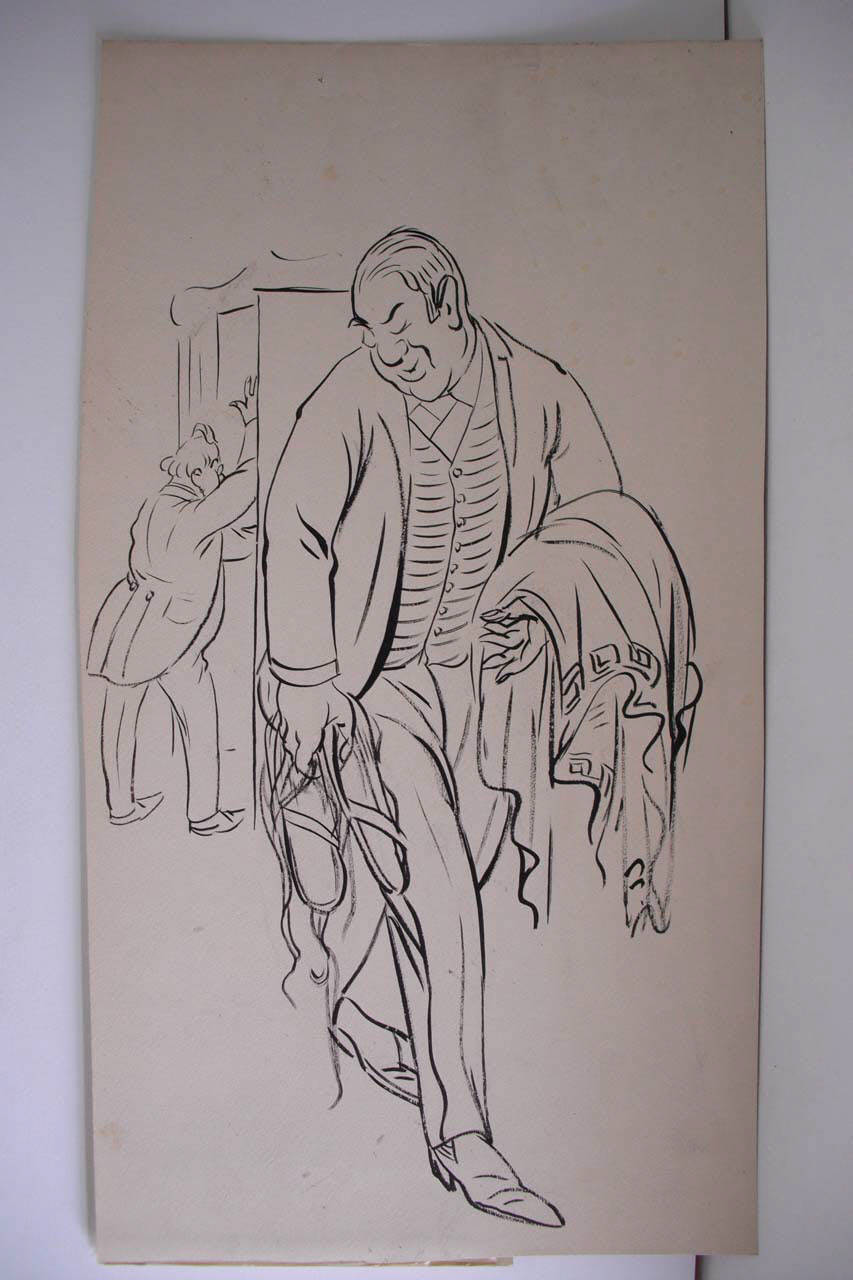 UN EX CANDIDATO AL SENATO. (disegno) di Mazza, Aldo (1915/01/03 - )