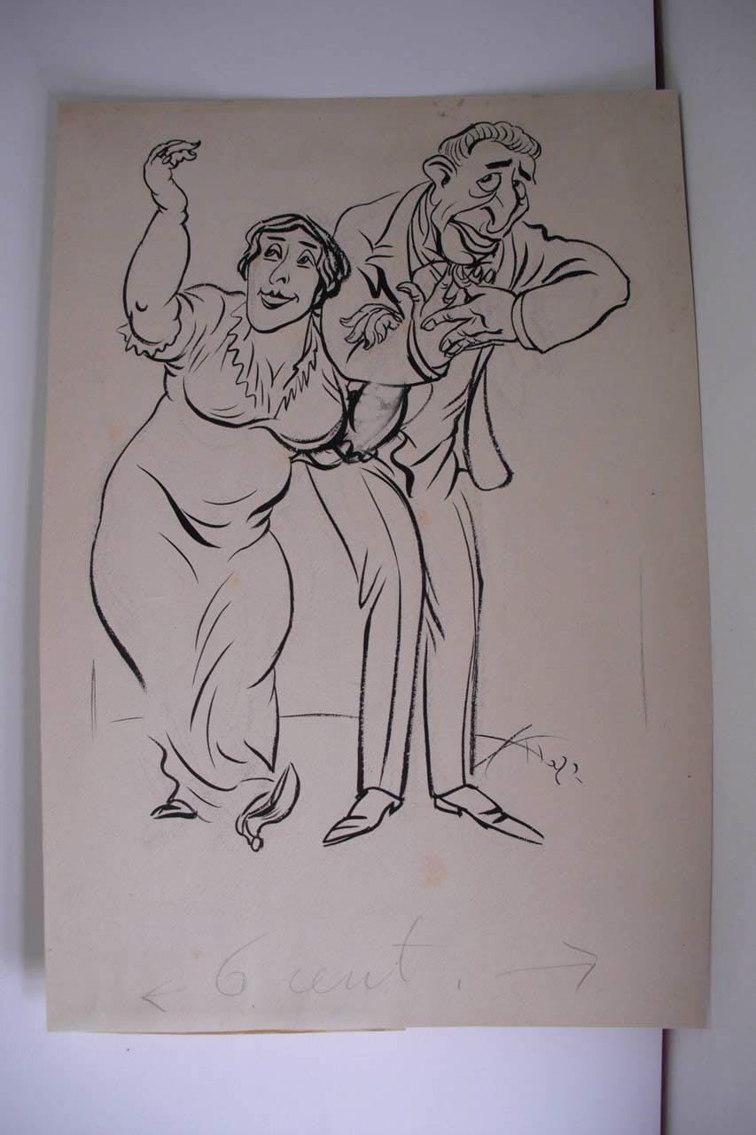 L'ADDIO REITER NOVELLI. (disegno) di Mazza, Aldo (1915/02/21 - )