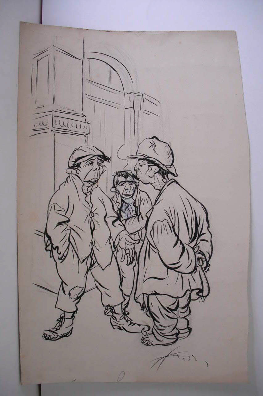 VERI DIMOSTRANTI. (disegno) di Mazza, Aldo (1915/04/04 - )