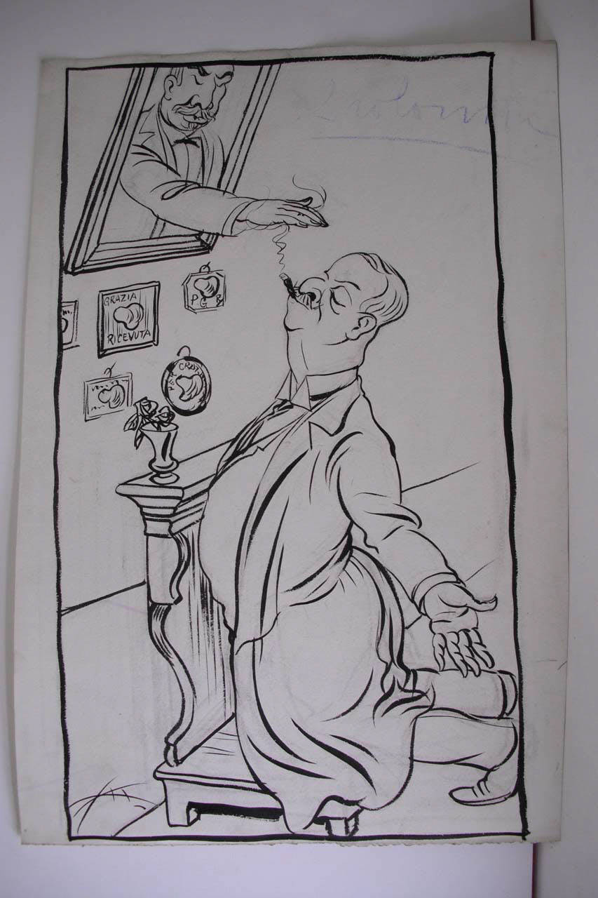 L'INCHIESTA SULLA P.S. A MILANO. (disegno) di Mazza, Aldo (1915/04/25 - )