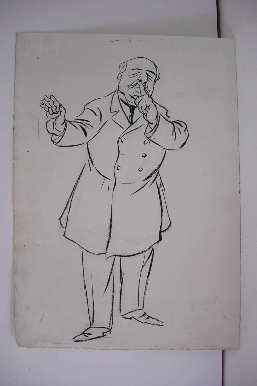 QUELLO CHE HA PENSATO S. E. SALANDRA ARRIVANDO A MILANO. (disegno) di Mazza, Aldo (1915/11/07 - )