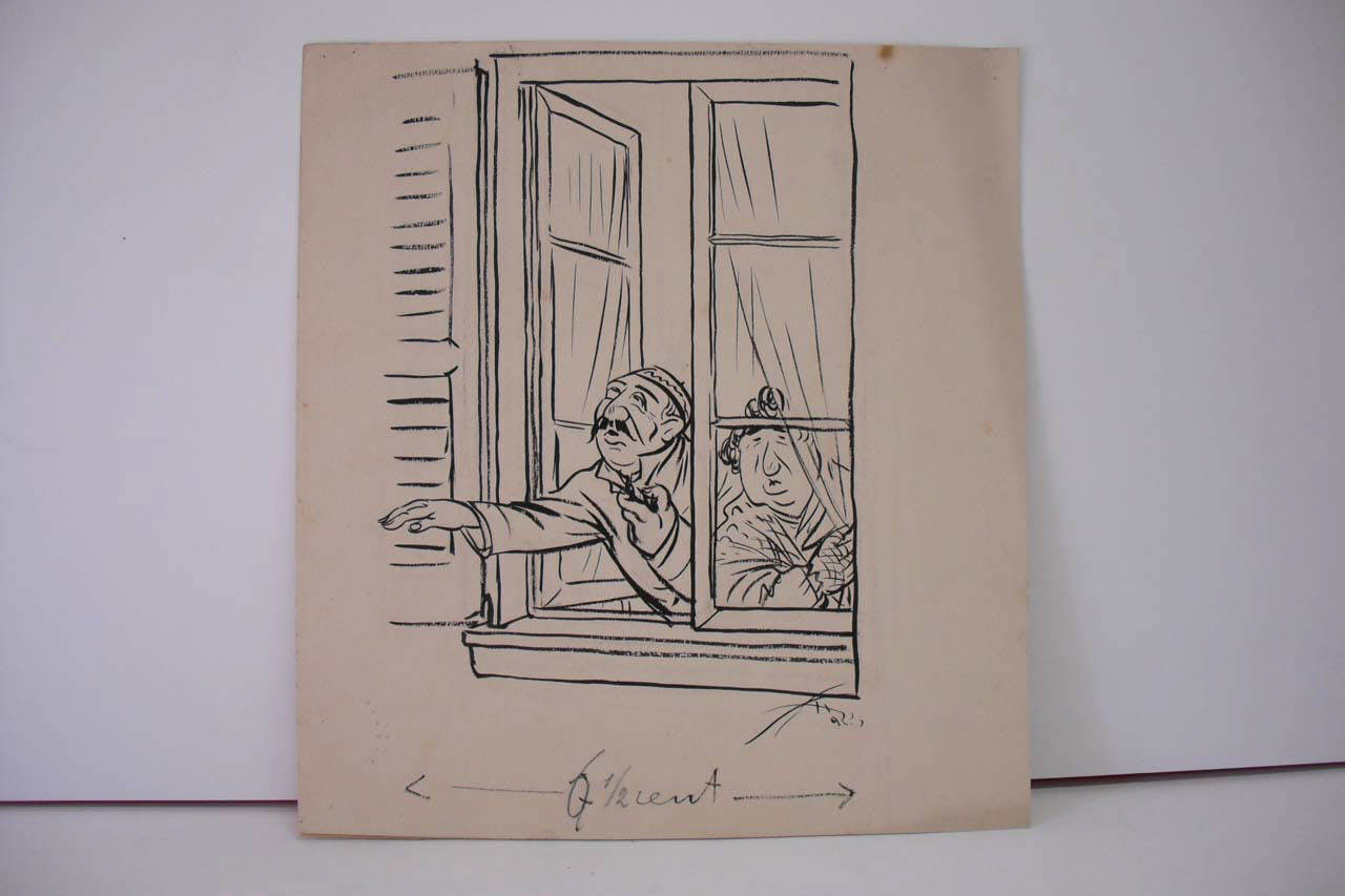 IL CONSUMATORE DELL'ANTRACITE COMUNALE. (disegno) di Mazza, Aldo (1915/11/21 - )