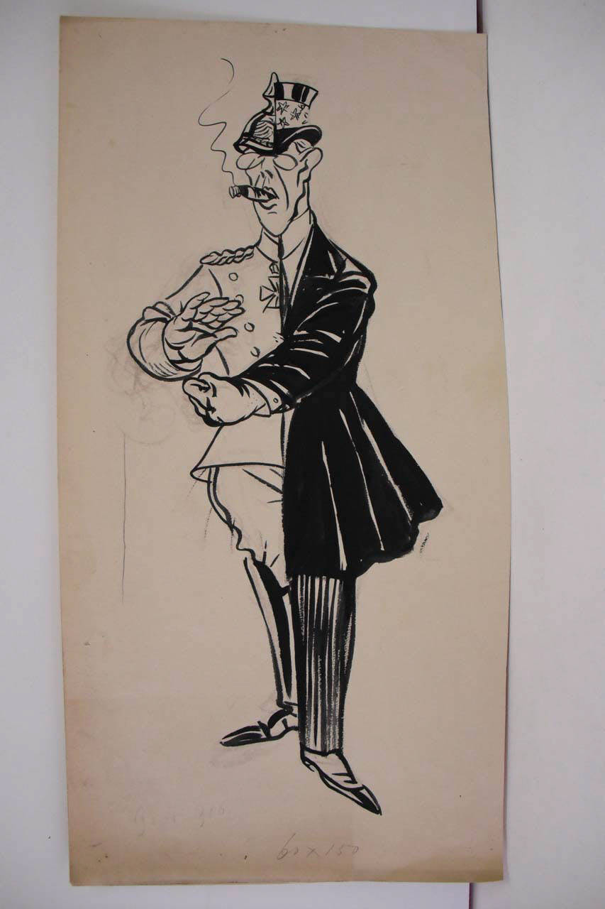 L'AMLETO AMERICANO. (disegno) di Mazza, Aldo (1916/04/09 - )