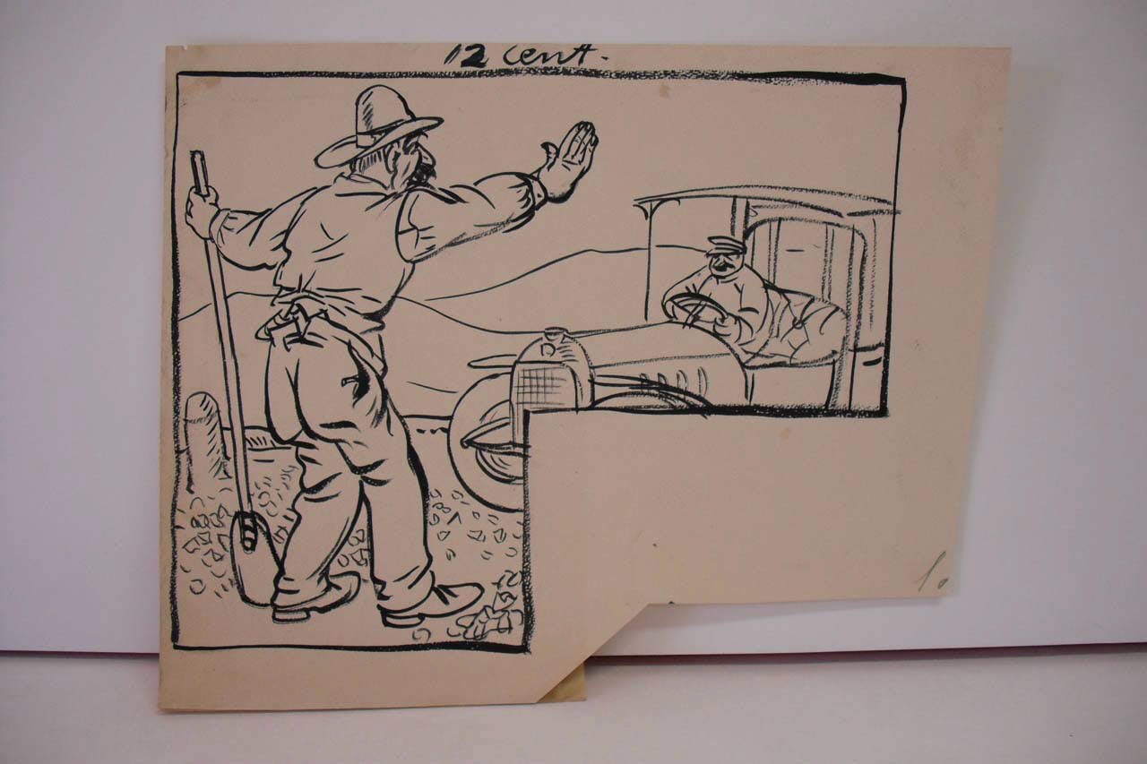 IL SAGGIO STRADINO (Reclame). (disegno) di Mazza, Aldo (1916/10/01 - )