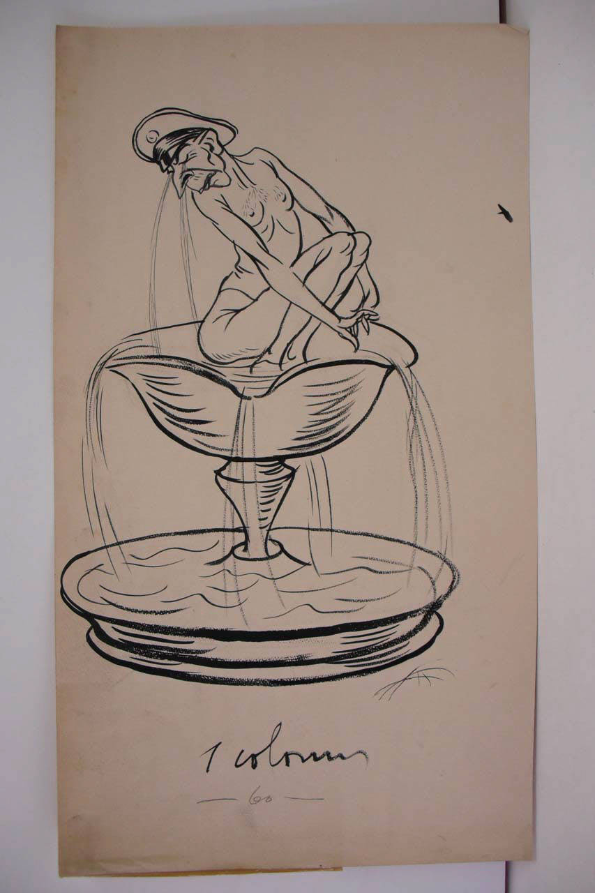 LE LAGRIME DEL KRONPRINZ (progetto di fontana). (disegno) di Mazza, Aldo (1916/10/08 - )