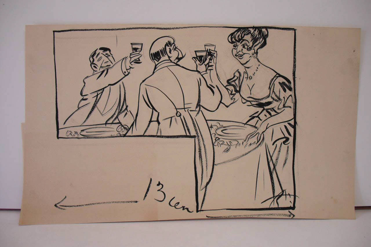 UN VINO DA RE (Reclame). (disegno) di Mazza, Aldo (1916/10/08 - )