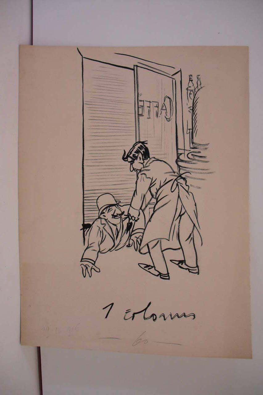 ORE 23.45. (disegno) di Mazza, Aldo (1916/10/29 - )