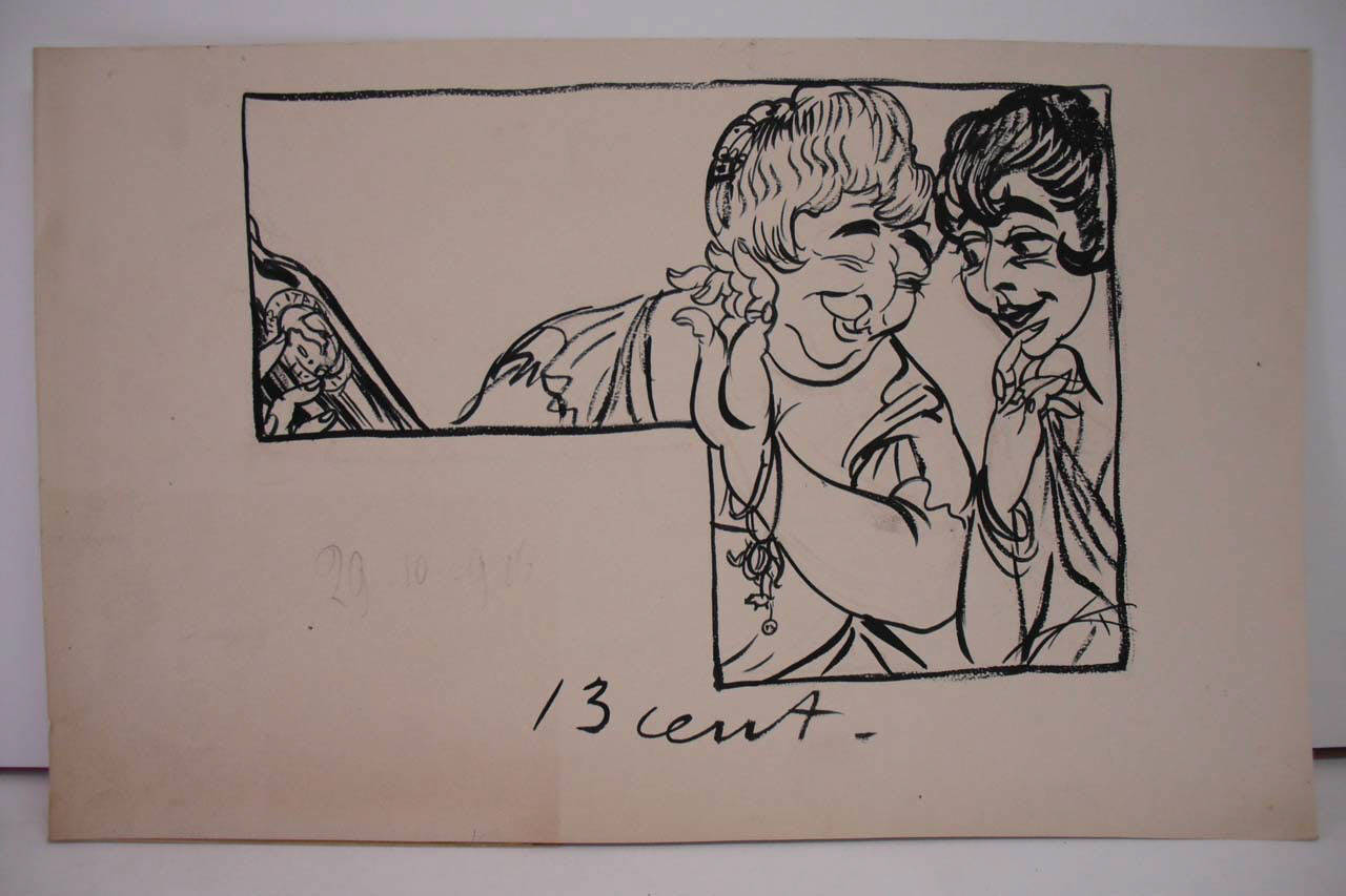 CONTRO IL NOTTAMBULISMO DEI MARITI (Reclame). (disegno) di Mazza, Aldo (1916/10/29 - )