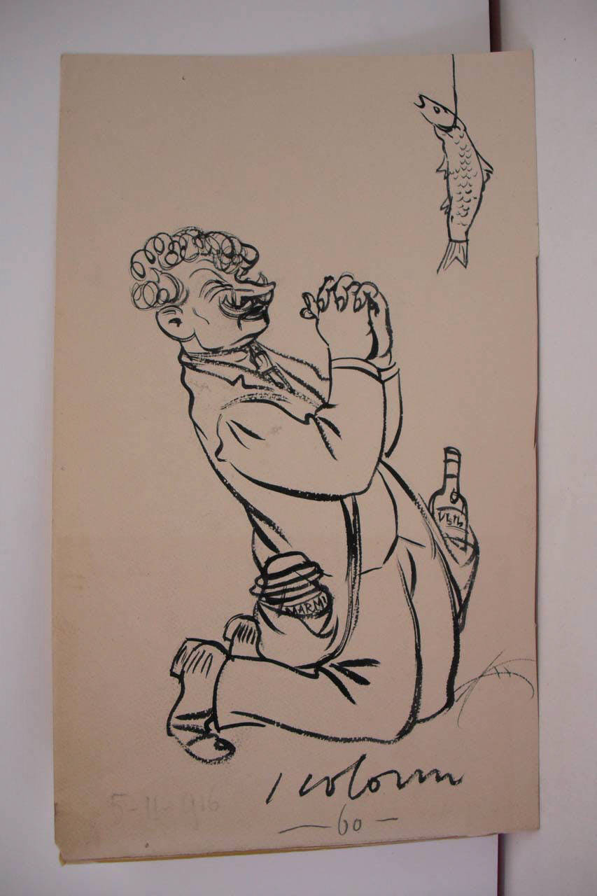 IL PESCE MUNICIPALE. (disegno) di Mazza, Aldo (1916/11/05 - )