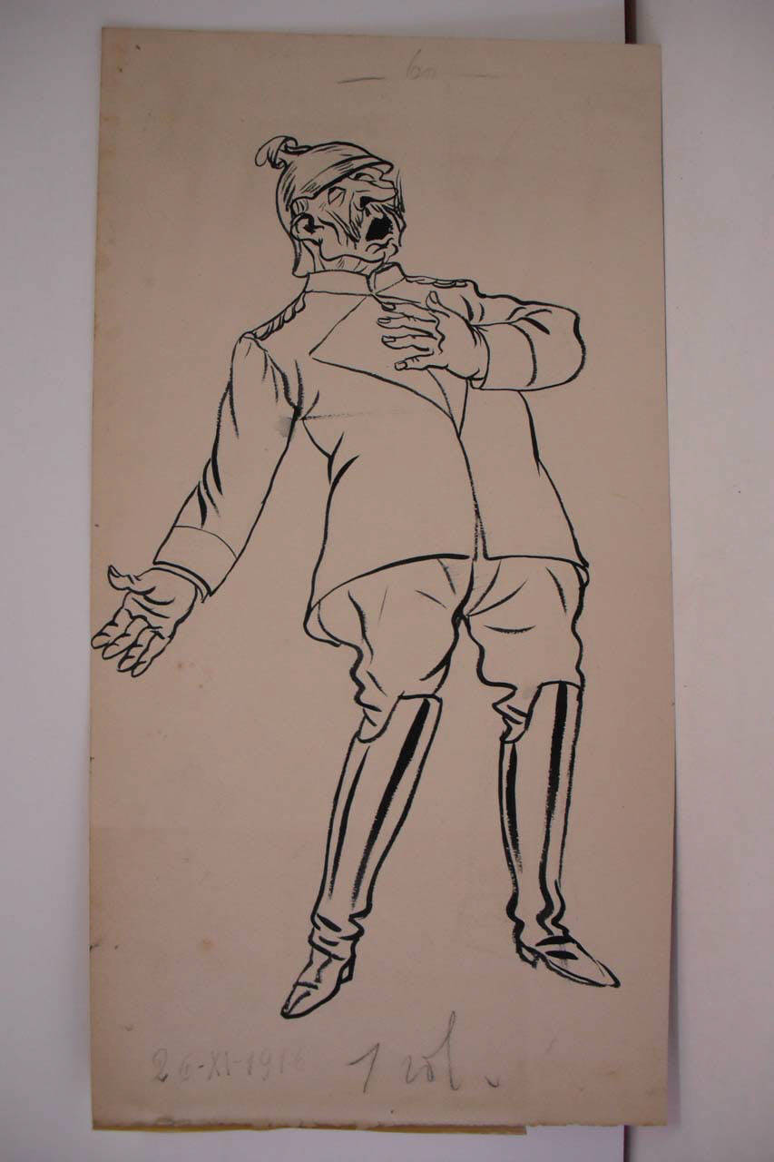 LA CONSOLAZIONE DI UN ALLEATO. (disegno) di Mazza, Aldo (1916/11/26 - )