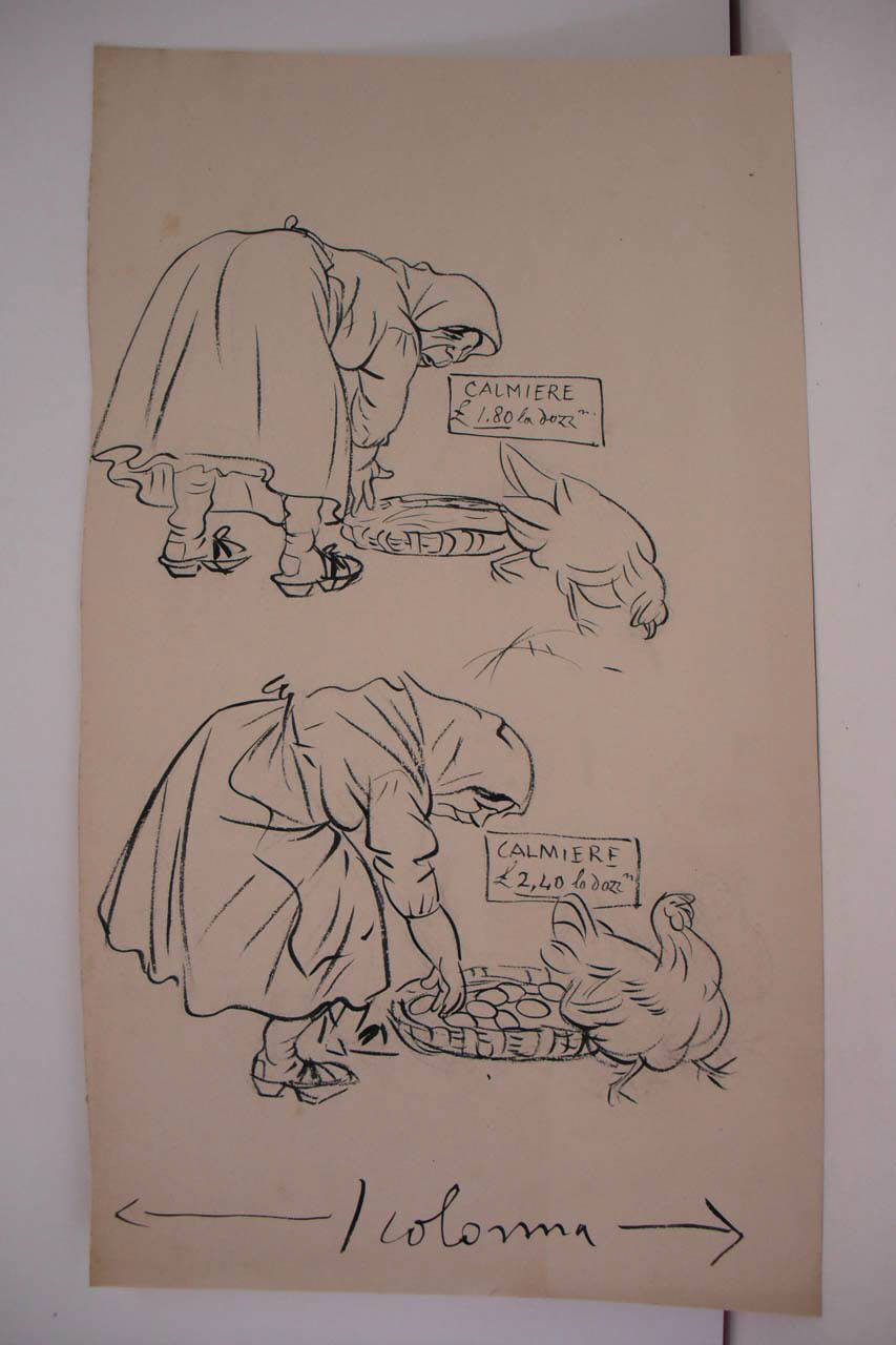 EFFETTI DEL CALMIERE. (disegno) di Mazza, Aldo (1916/12/31 - )