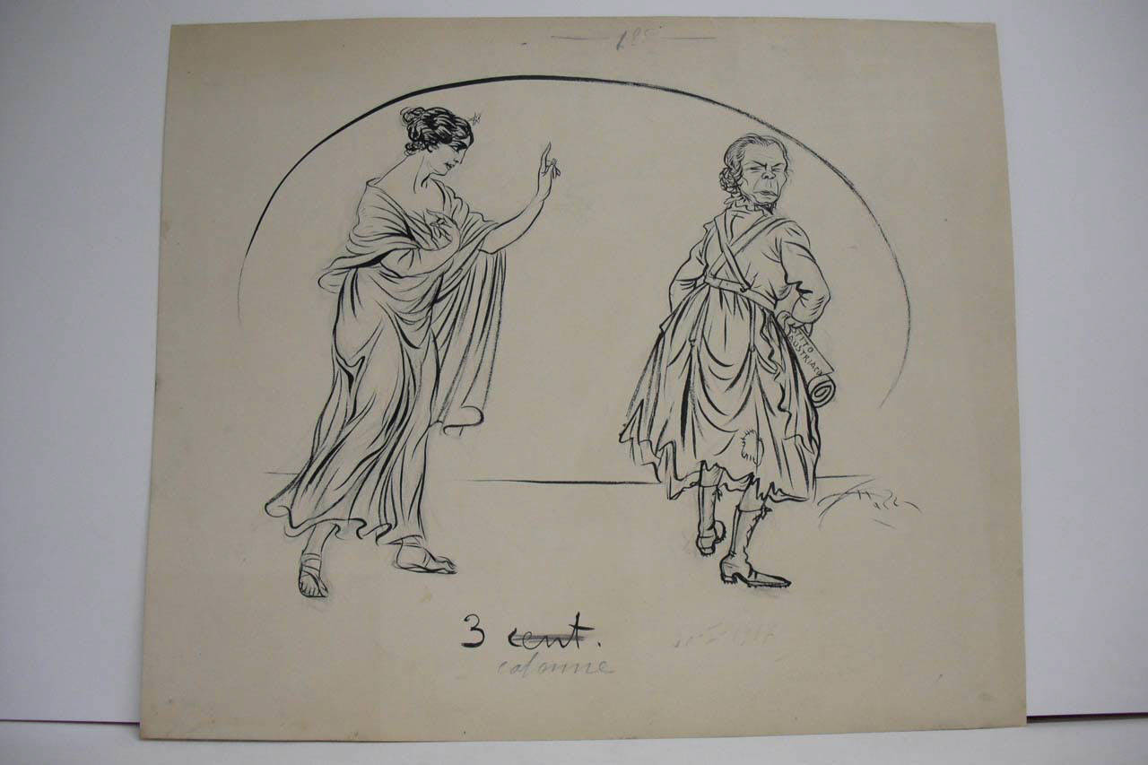 L'ULTIMO PRESTITO AUSTRIACO. (disegno) di Mazza, Aldo (1917/01/28 - )