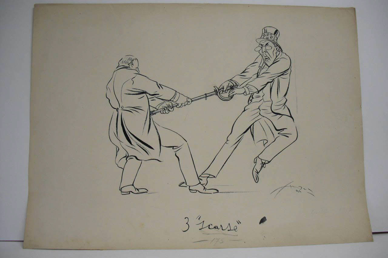 LE FATICHE DI ERCOLE WILSON. (disegno) di Mazza, Aldo (1917/03/04 - )