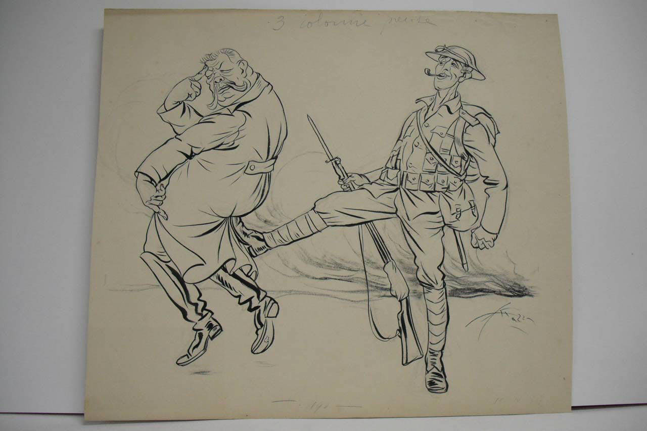 LA VITTORIA INGLESE. (disegno) di Mazza, Aldo (1917/04/15 - )