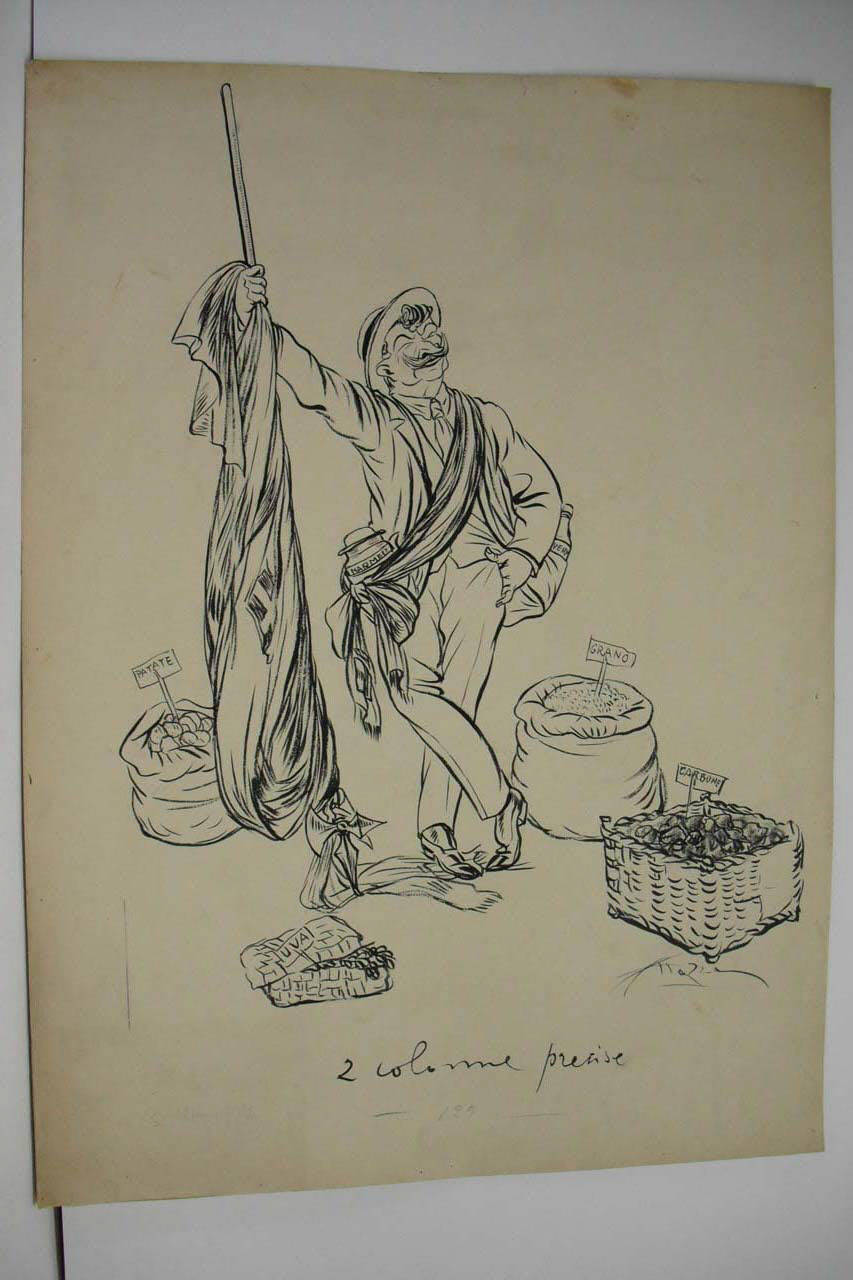 ANCHE CALDARA VUOL LA SUA PARTE. (disegno) di Mazza, Aldo (1917/05/27 - )