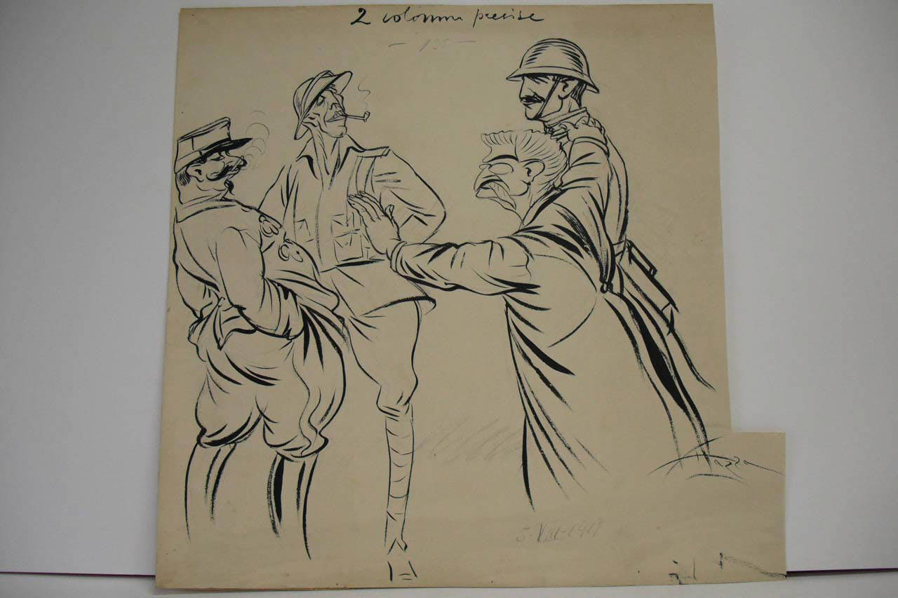 IL VIAGGIO DI SONNINO. (disegno) di Mazza, Aldo (1917/08/05 - )
