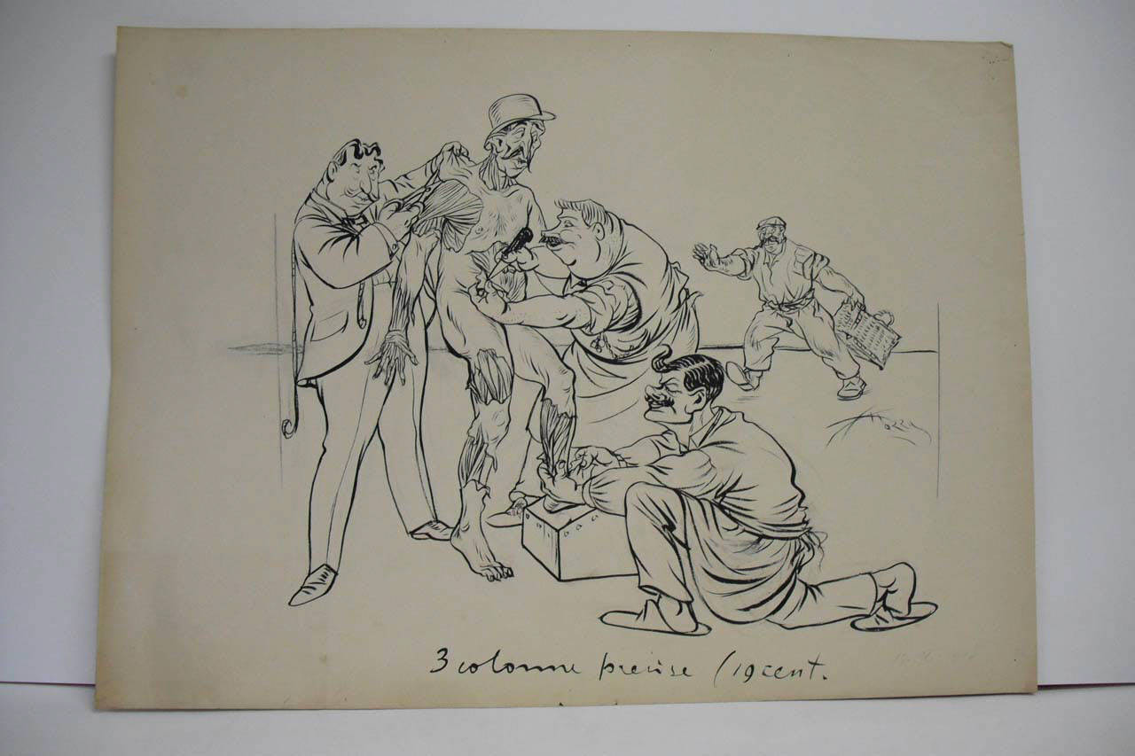 IL CONSUMATORE. (disegno) di Mazza, Aldo (1917/10/14 - )