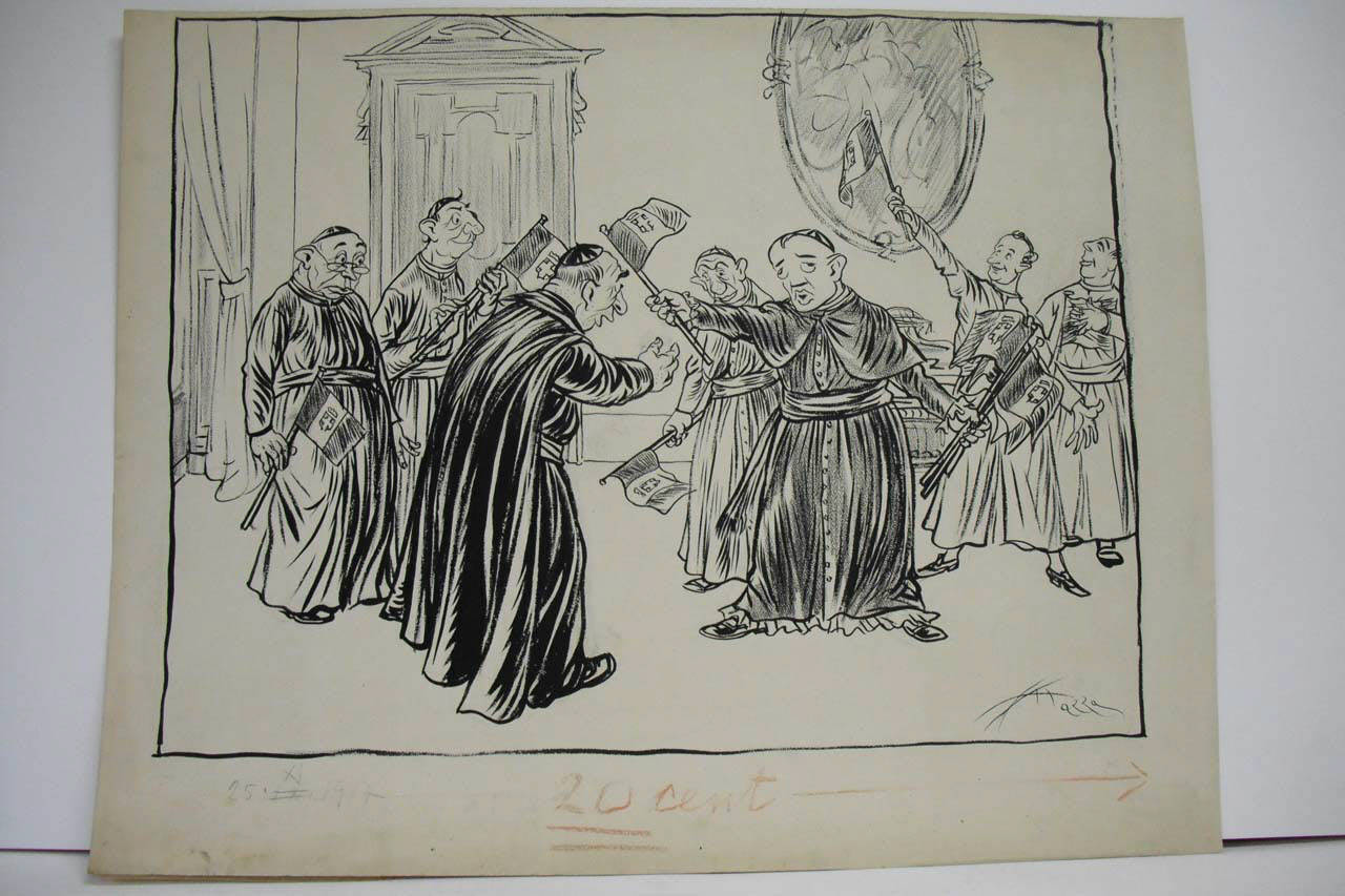 LA PASTORALE ARCIVESCOVILE. (disegno) di Mazza, Aldo (1917/11/25 - )