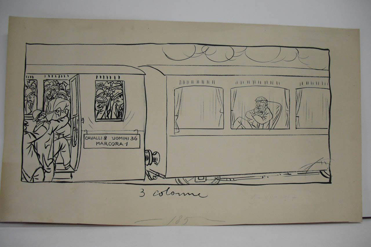 MILANO - ROMA. (disegno) di Mazza, Aldo (1917/12/09 - )