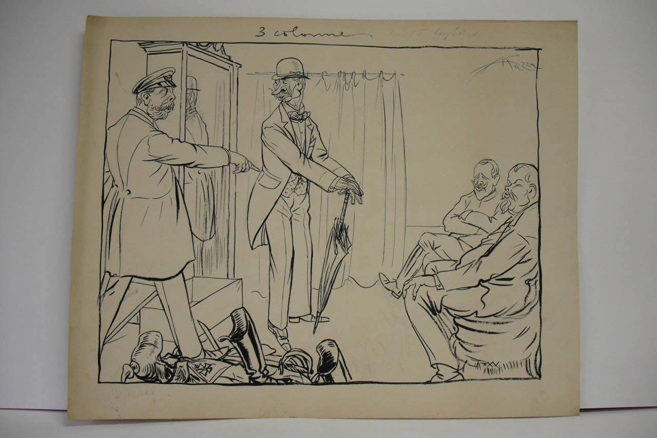 L'INTESA E IL KAISER. (disegno) di Mazza, Aldo (1918/01/13 - )