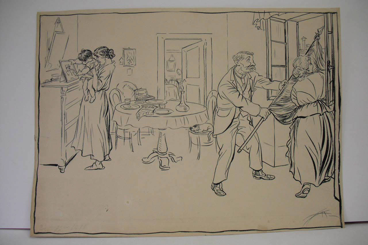 L'ANNIVERSARIO (2) (disegno) di Mazza, Aldo (1918/05/26 - )