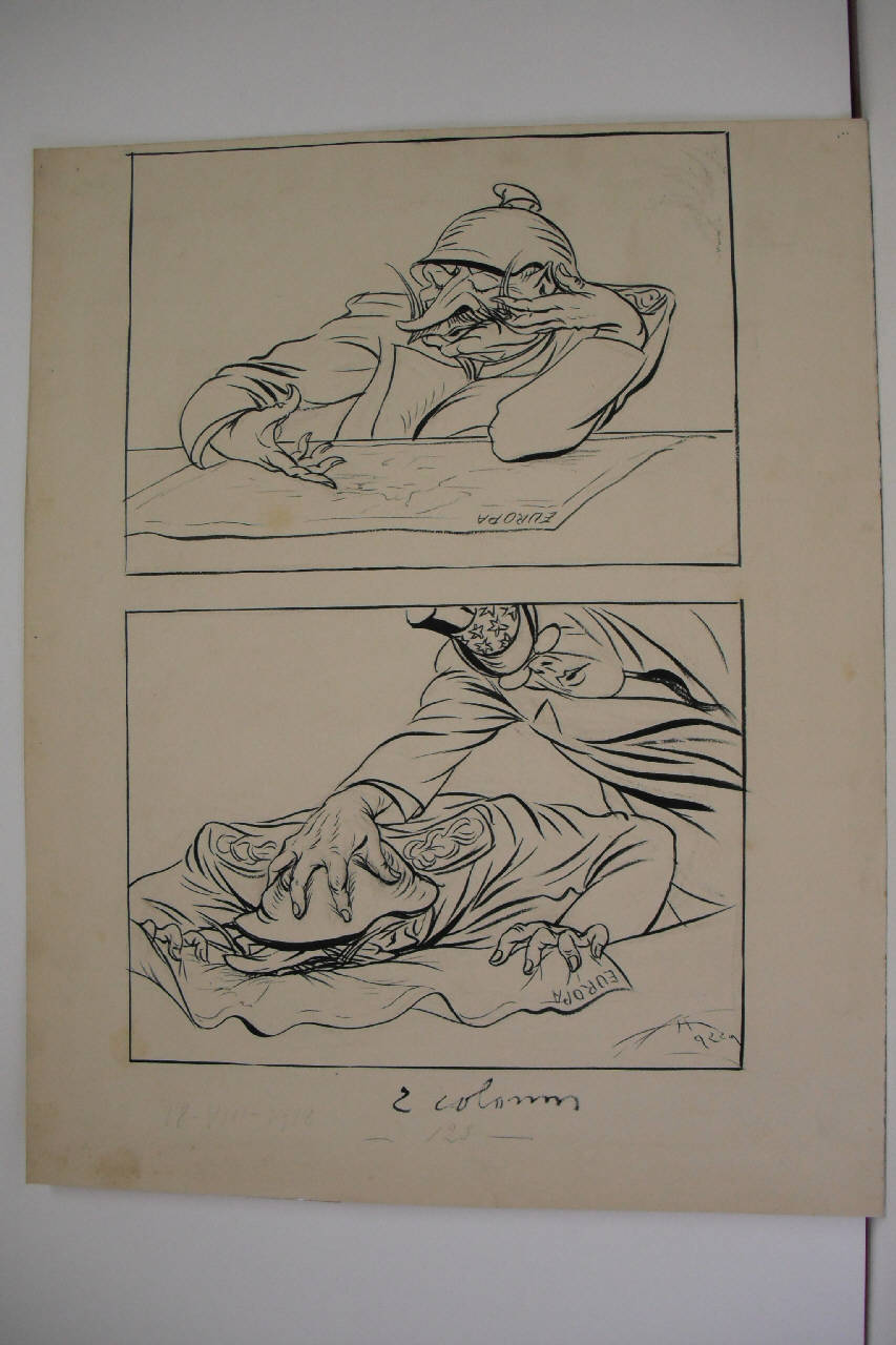 IL FERRAGOSTO. (disegno) di Mazza, Aldo (1918/08/18 - )