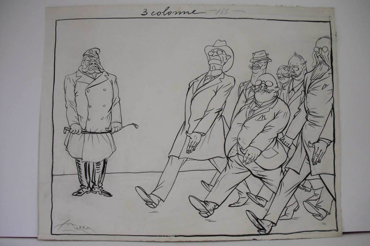 I TEDESCHI REPUBBLICANI. (disegno) di Mazza, Aldo (1918/12/01 - )