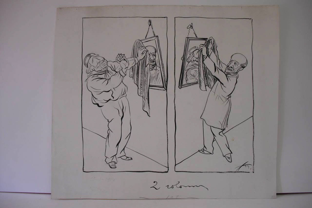 UN SERVIGIO RECIPROCO. (disegno) di Mazza, Aldo (1914/01/25 - )