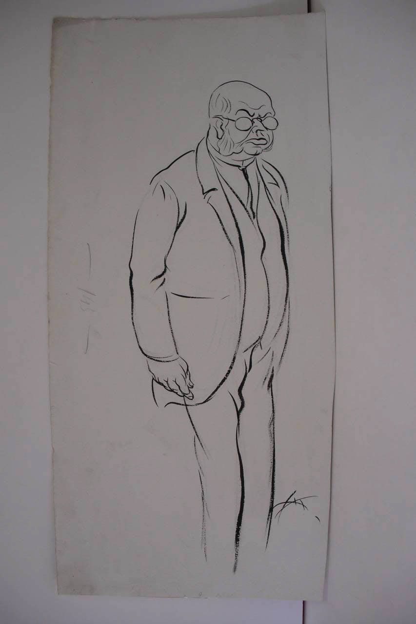 I NOSTRI DIRETTORI DI BANCHE. (disegno) di Mazza, Aldo (1914/02/01 - )