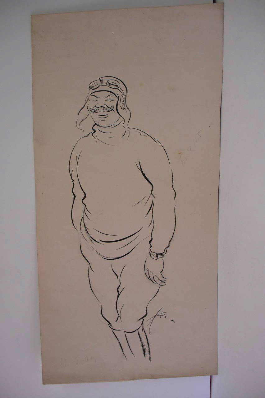 L'AVIATORE PEGOUD. (disegno) di Mazza, Aldo (1914/05/10 - )