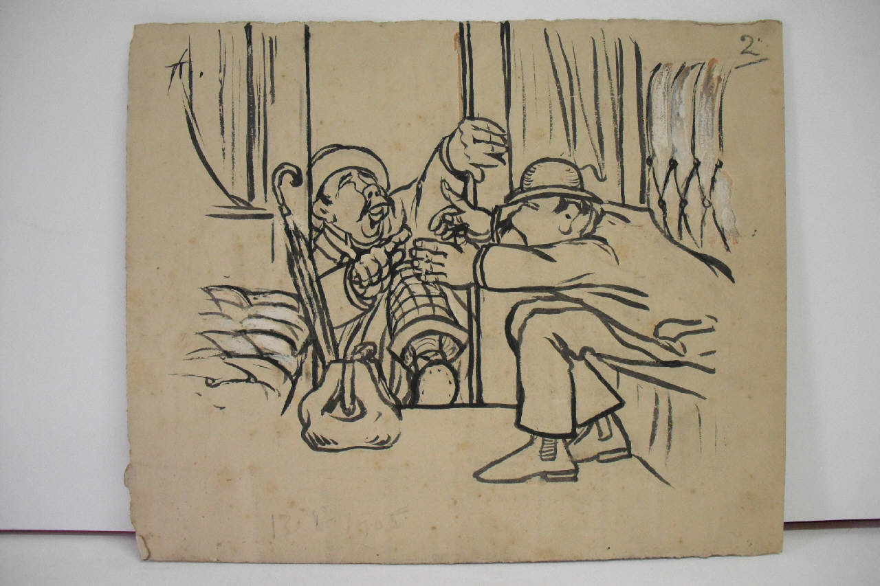 IL FERRAGOSTO IN CERCA DI SOLITUDINE (disegno) di Mazza, Aldo (1905/08/13 - )