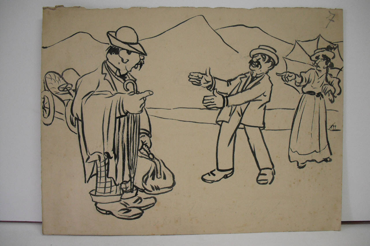 IL FERRAGOSTO IN CERCA DI SOLITUDINE (disegno) di Mazza, Aldo (1905/08/13 - )