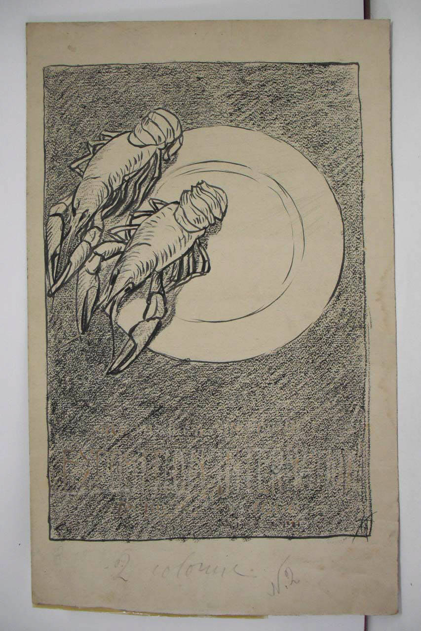 IL CARTELLO RECLAME PER L'ESPOSIZIONE (disegno) di Mazza, Aldo (1905/10/08 - )