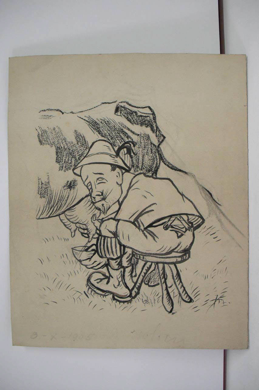 LAUDA DEL FORMAGGIO DEL CITTADINO ELVETICO FANIELE GABRINUNZIO (disegno) di Mazza, Aldo (1905/10/08 - )