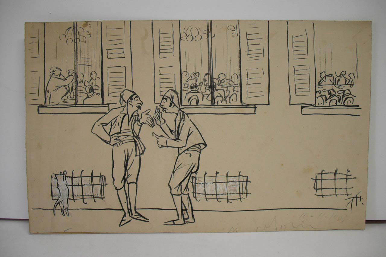 IL VIAGGIO DI S. E. FORTIS IN SICILIA (disegno) di Mazza, Aldo (1905/11/19 - )