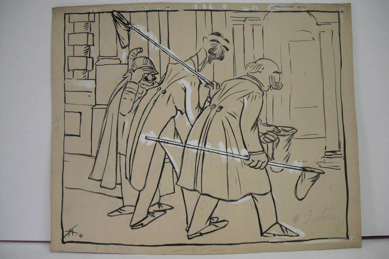 LA QUESTIONE DELLA SCALA (disegno) di Mazza, Aldo (1906/03/18 - )