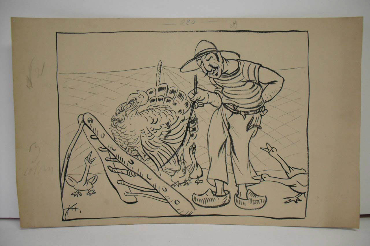 L'ELEZIONE DEL PRESIDENTE DELLA CAMERA. (disegno) di Mazza, Aldo (1907/02/03 - )