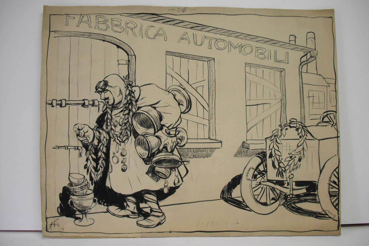 LE NOSTRE VITTORIE AUTOMOBILISTICHE. (disegno) di Mazza, Aldo (1907/09/08 - )