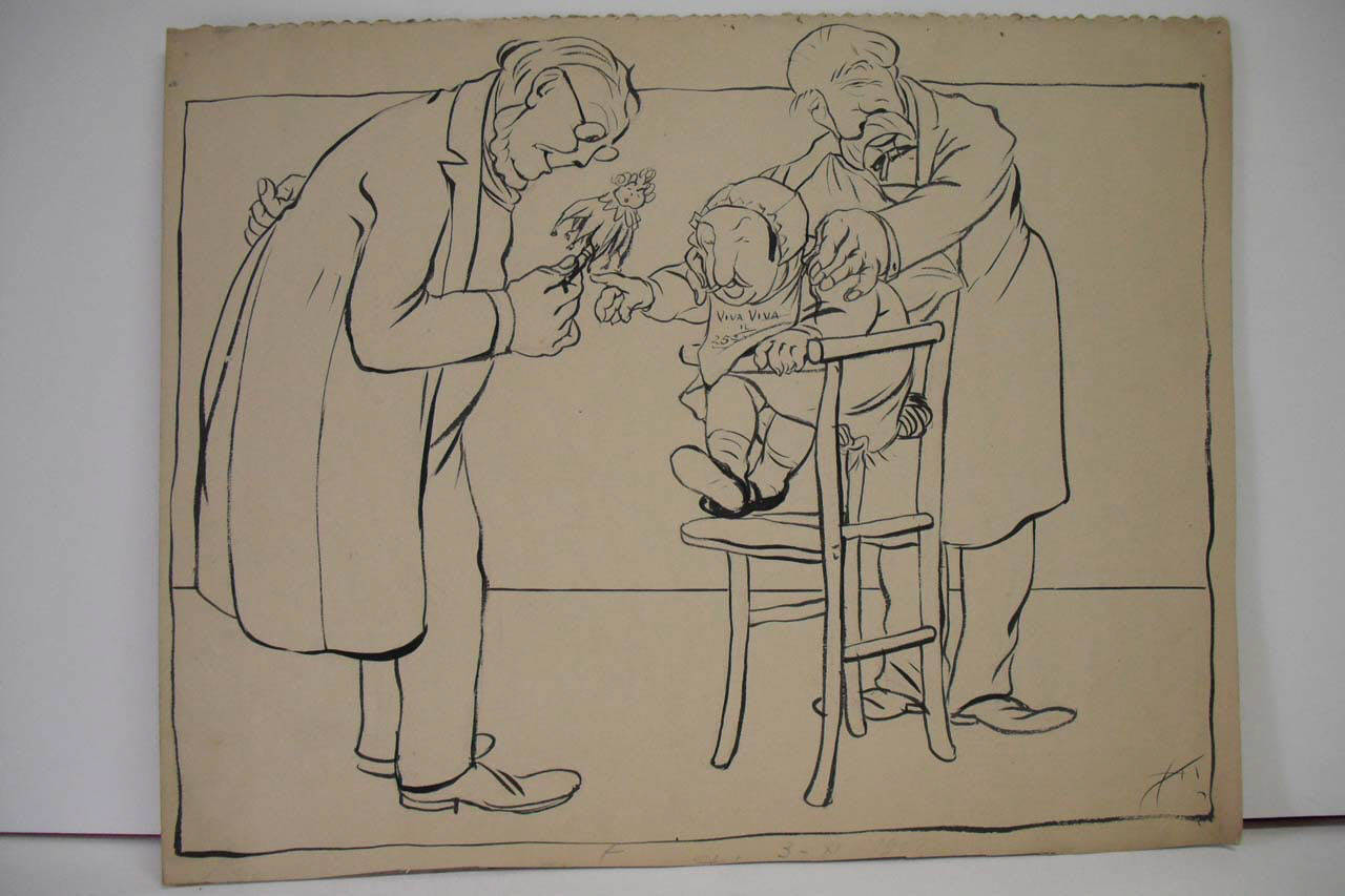 IL GIUBILEO PARLAMENTARE DI GIOVANNI GIOLITTI. (disegno) di Mazza, Aldo (1907/11/03 - )