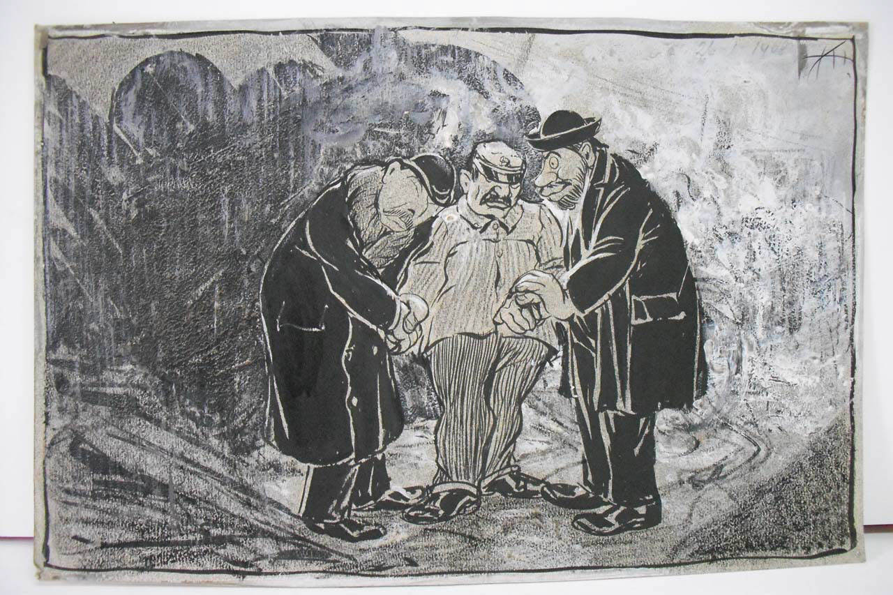 ALL'ACQUABELLA. (disegno) di Mazza, Aldo (1908/01/26 - )