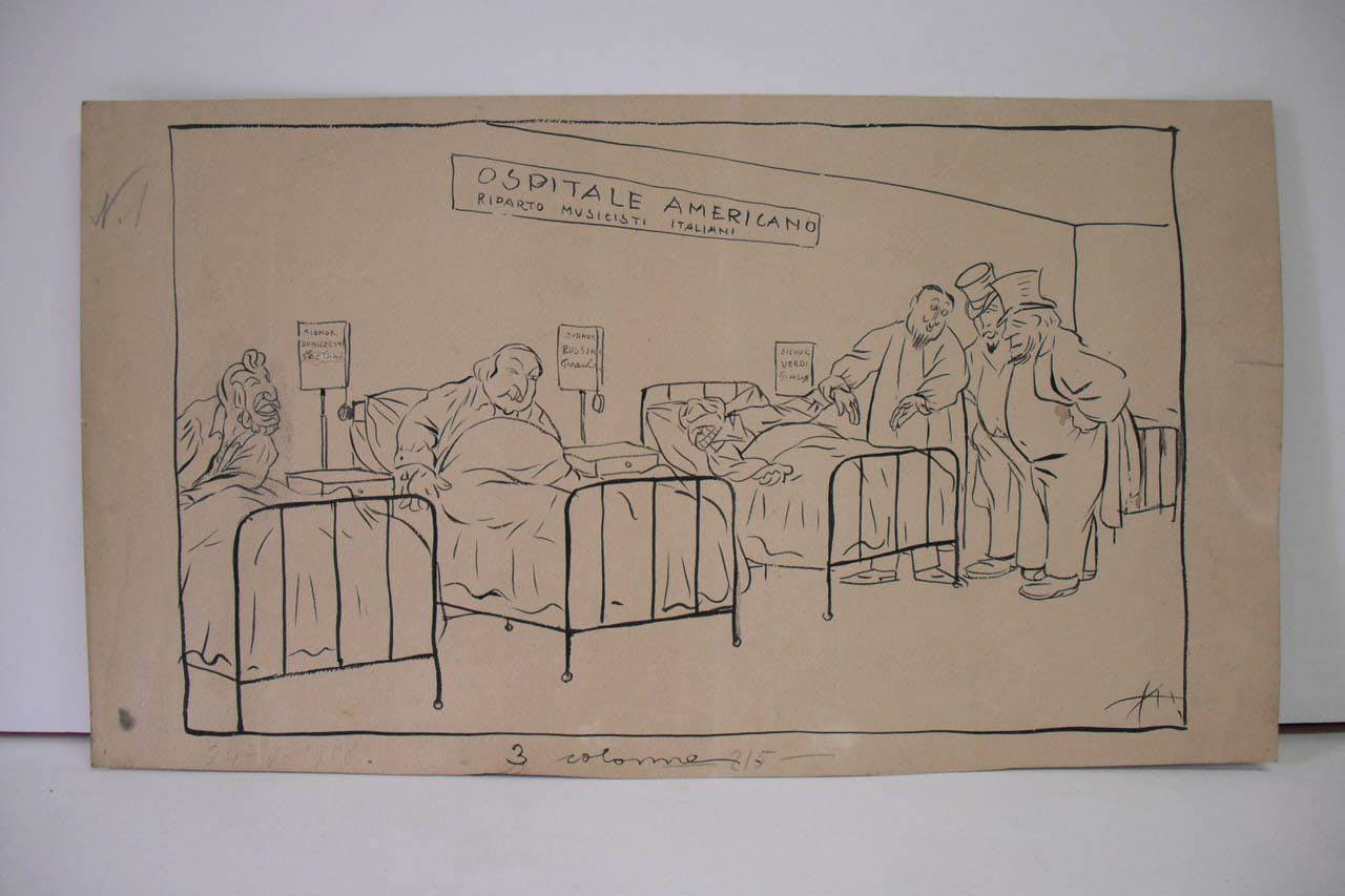 GATTI CASAZZA IN AMERICA (Nostri telegrammi particolari) (disegno) di Mazza, Aldo (1908/05/24 - )